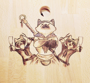 Felyne Friends Serving/Cutting Board 45.5cm x 28cm