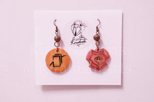 Final Fantasy XIV Job Class Mix & Match Wooden Pendant Earrings (Customizable)