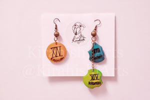 Final Fantasy XIV Job Class Mix & Match Wooden Pendant Earrings (Customizable)