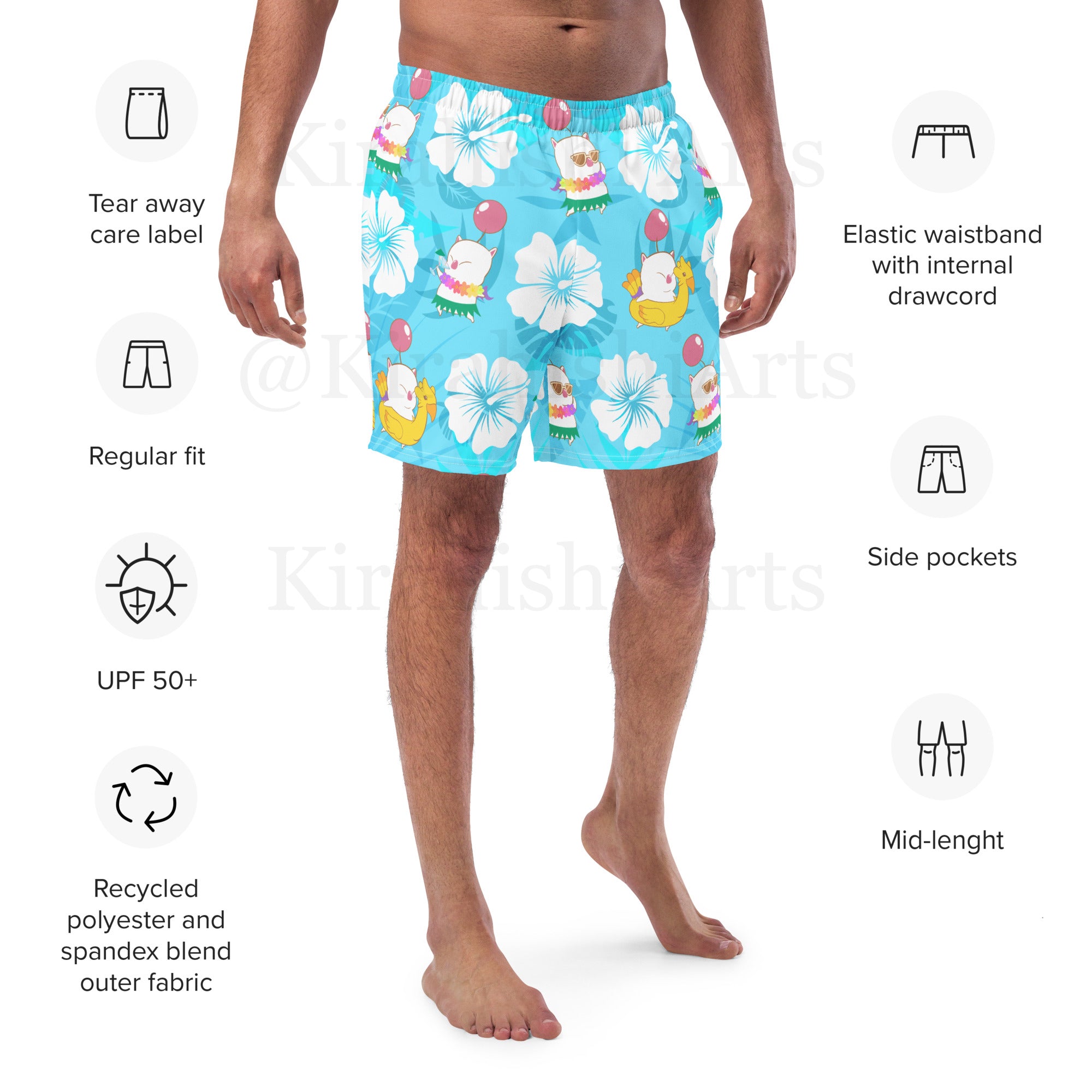 Moogle Chocobo Swim Trunks