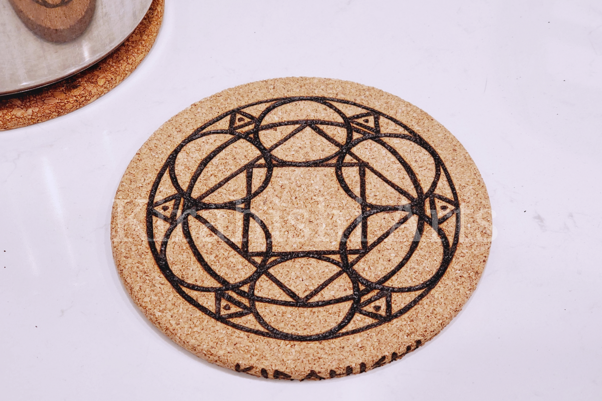 Ley Lines Cork Trivet Hot Pad