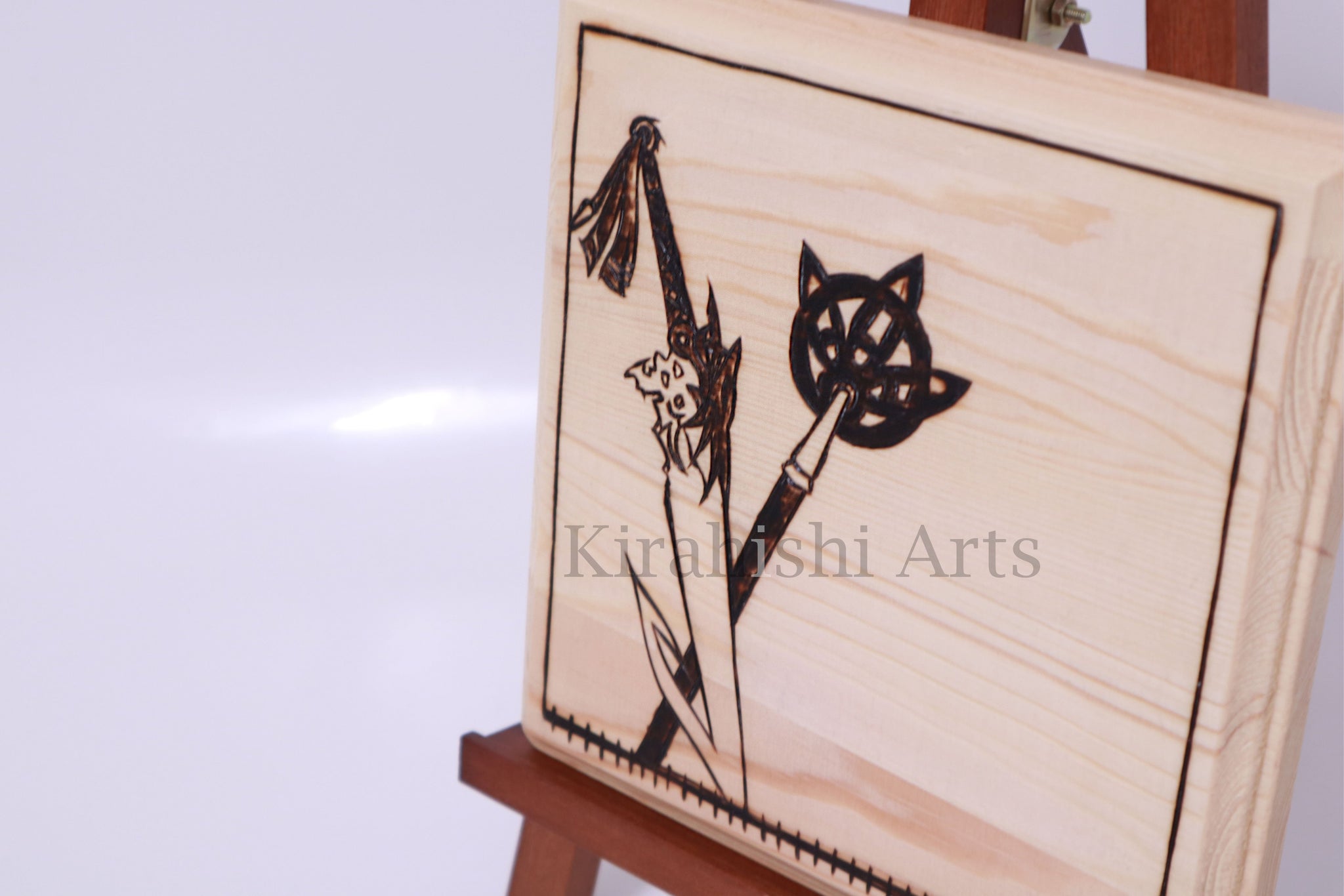 Our Story: Brotherhood and Summoner's Staff 18cmx18cm Wooden Plaque (Final Fantasy X)