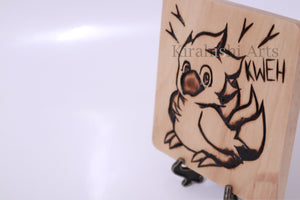Chocobo 10cmx10cm Wooden Plaque (Final Fantasy)