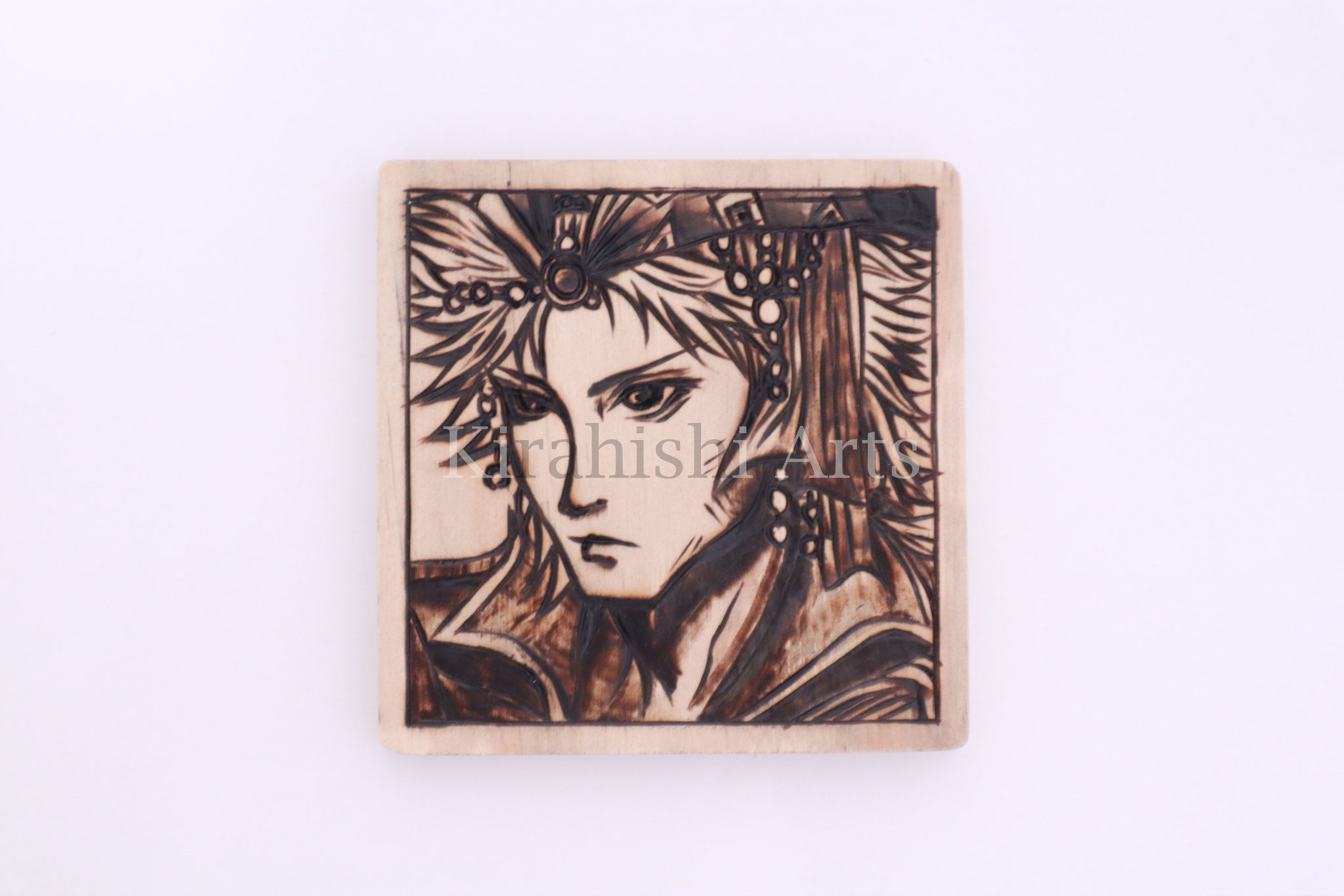 Firion 10cmx10cm Wooden Plaque (Final Fantasy II)